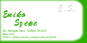 eniko szepe business card